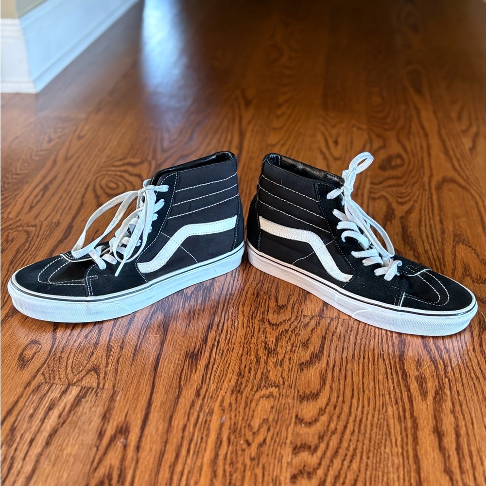 Vans Black and White Canvas High-Tops